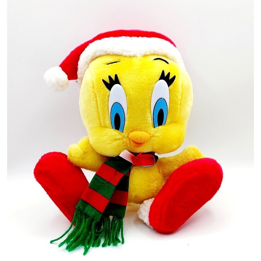 Looney Tunes Tweety Bird Christmas Plush 12" Stuffed Animal 1998 Vintage ACE